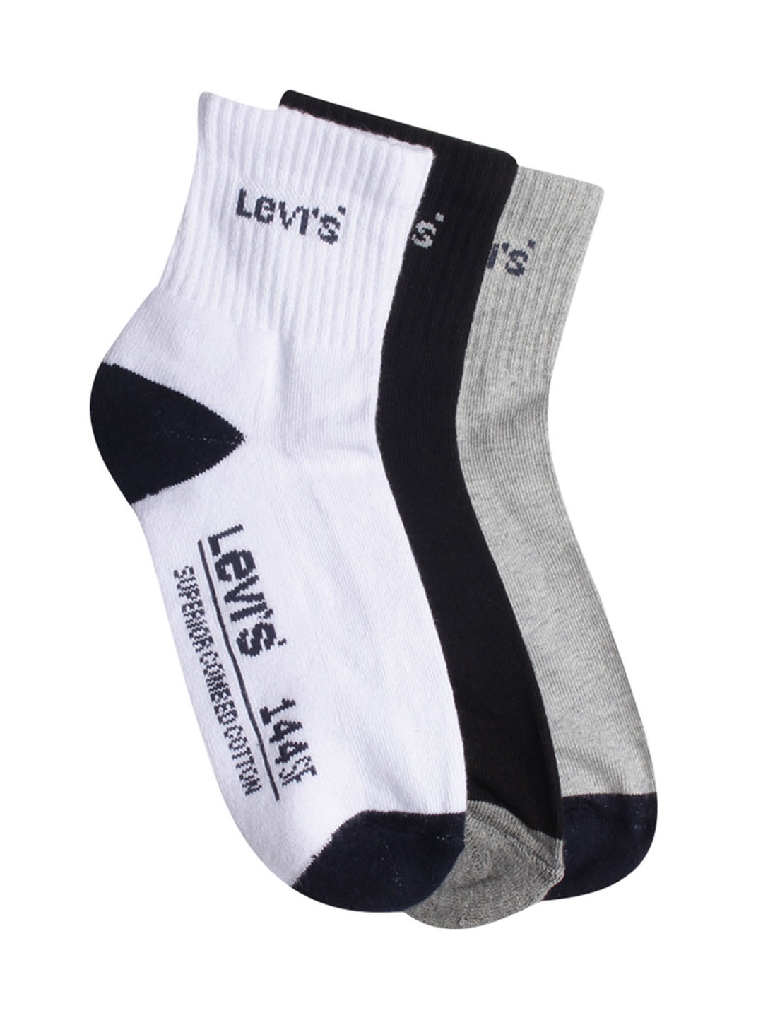 

Levis Men Pack of 3 Ankle-Length Assorted Socks
