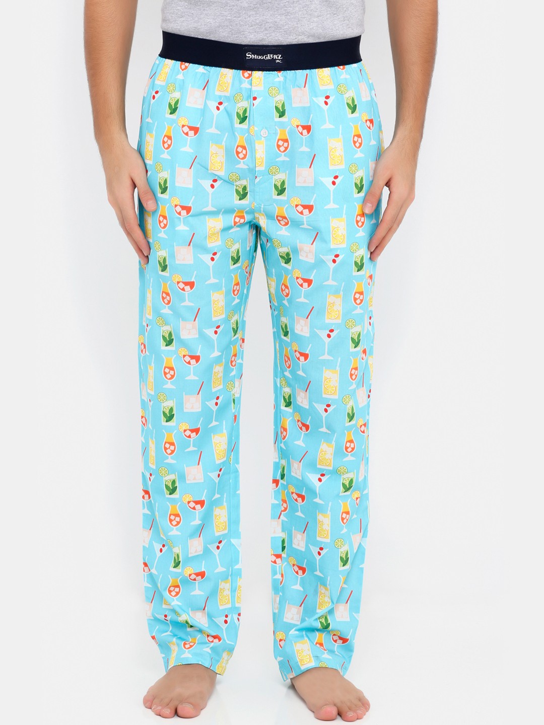 

Smugglerz Men Blue Printed Lounge Pants