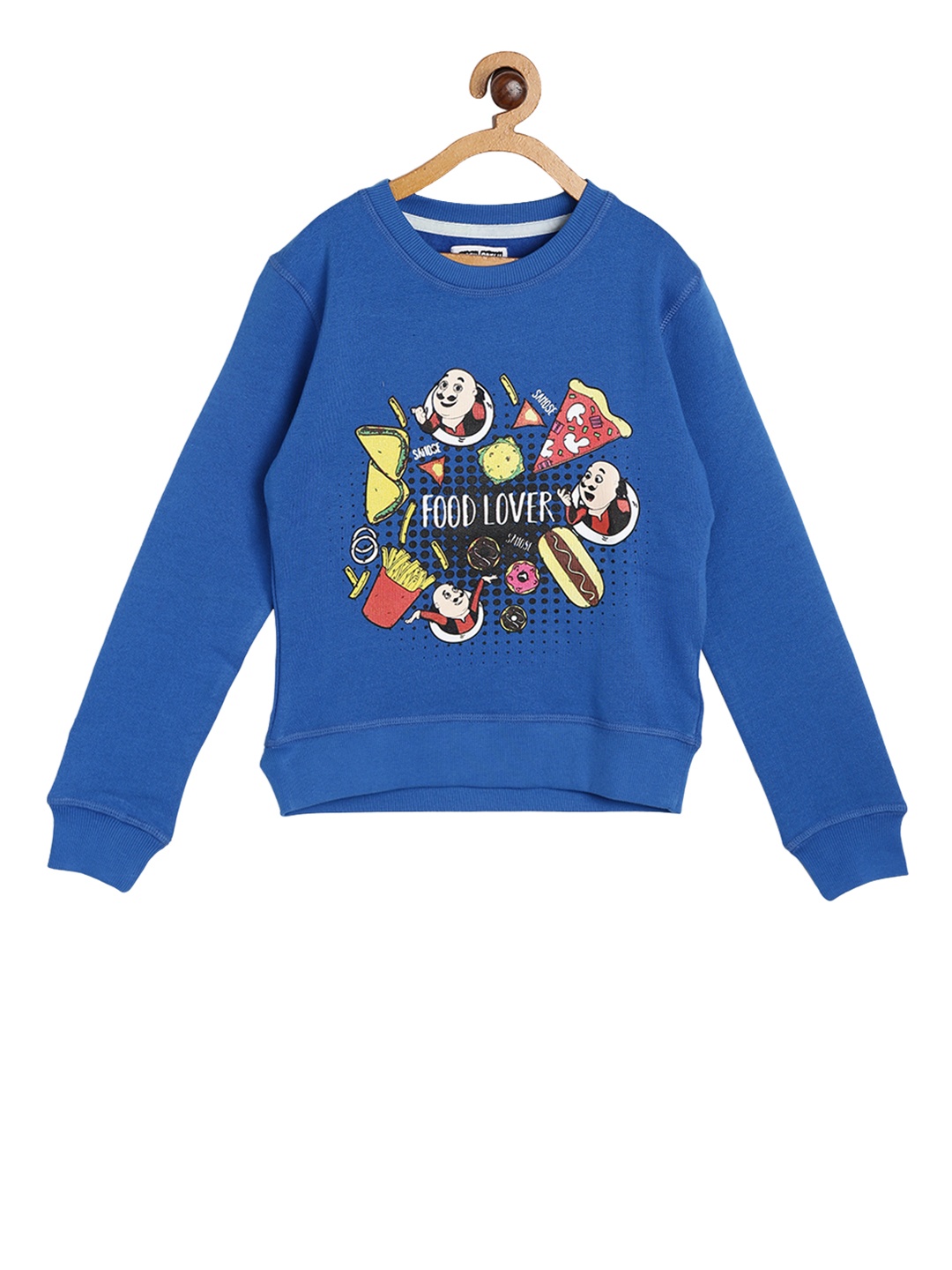 

Motu Patlu Boys Blue Printed Sweatshirt