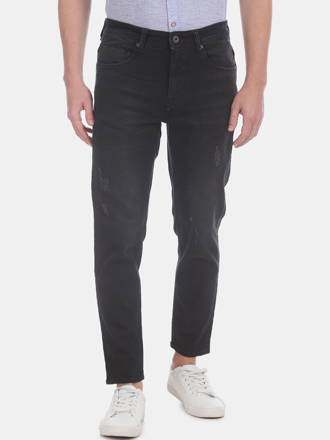 

Flying Machine Men Black Slim Fit Mid-Rise Clean Look Stretchable Jeans