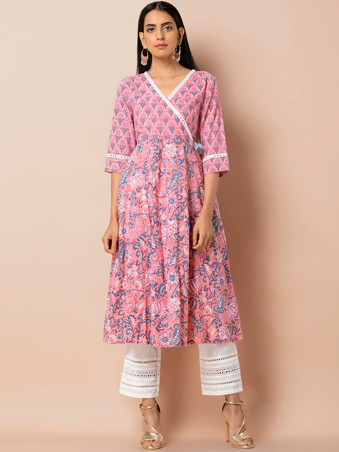 

INDYA Women Pink Printed Tunic
