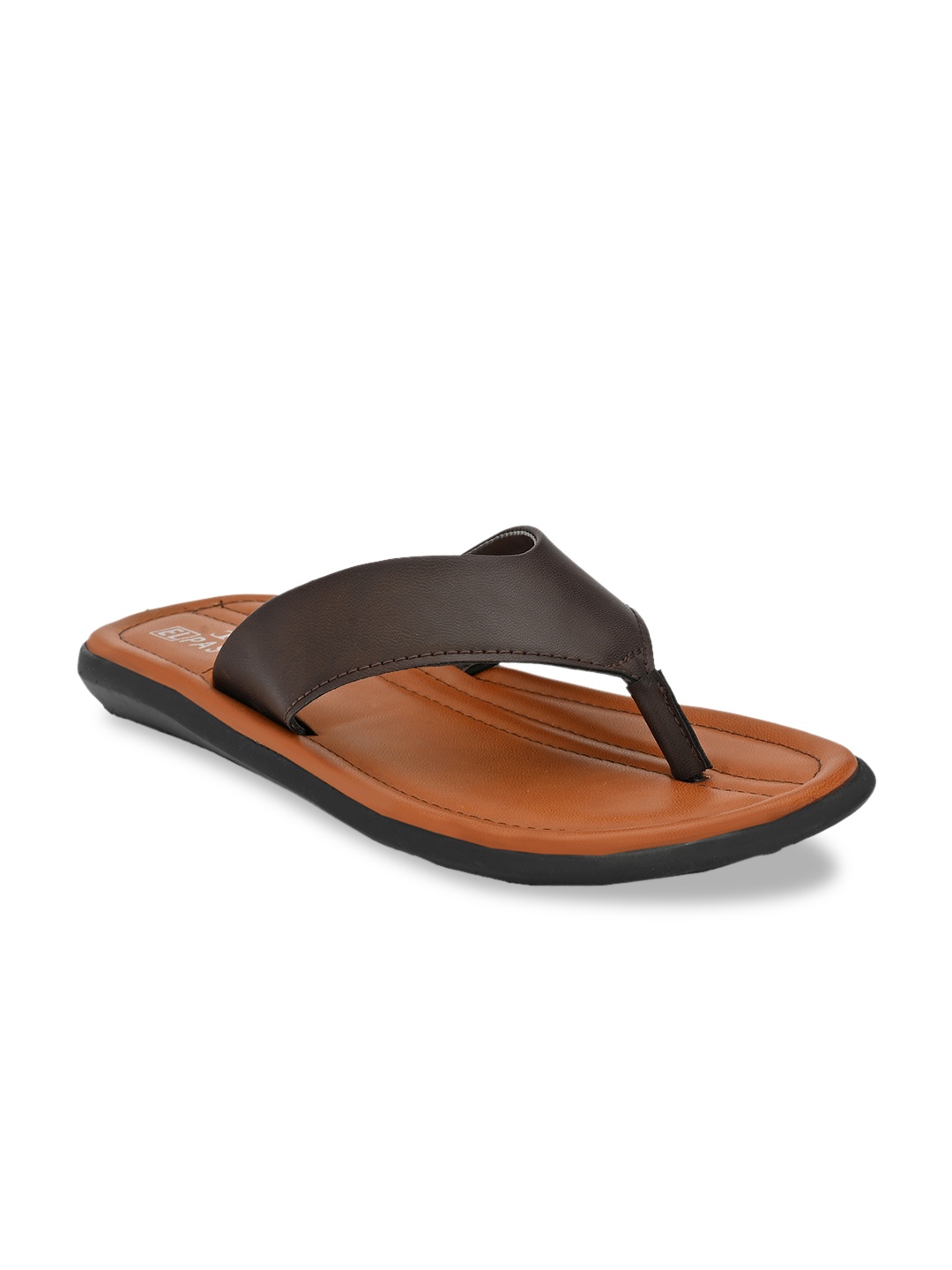

El Paso Men Brown Solid Thong Flip-Flops
