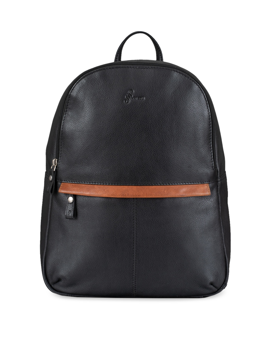 

MAI SOLI Men Black Genuine Leather Breeze Backpack