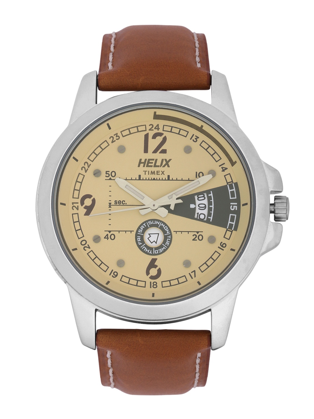 

Helix Men Beige Analogue Watch TW023HG17