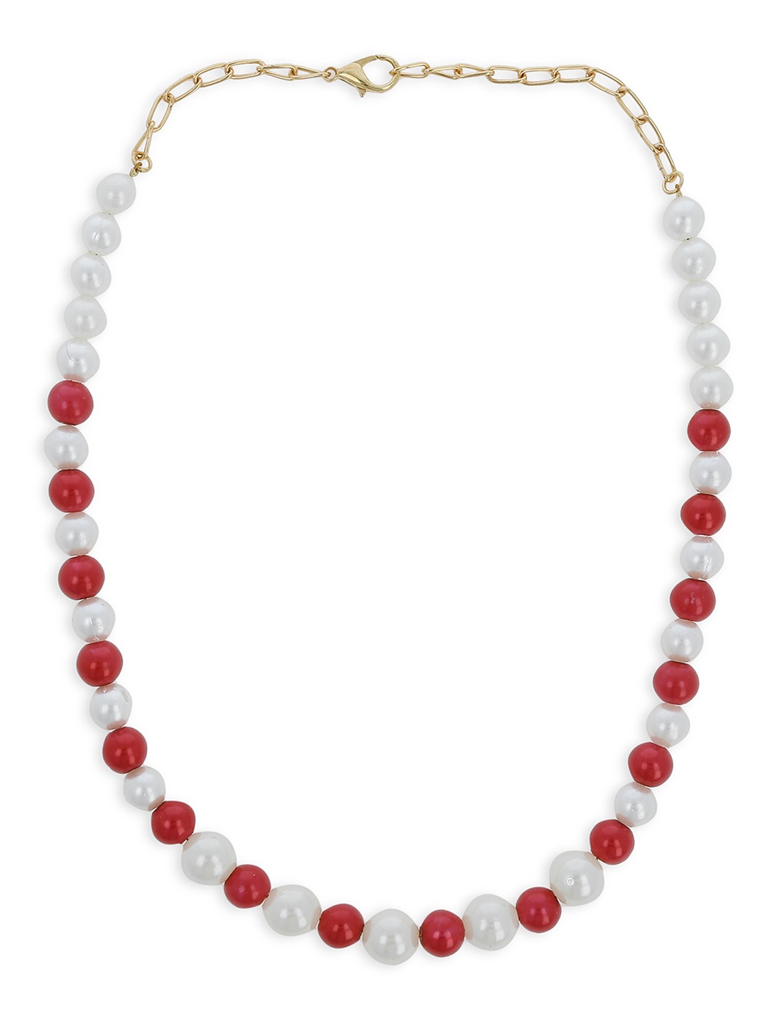 

AKSHARA Girls White & Red Synthetic Handcrafted Necklace