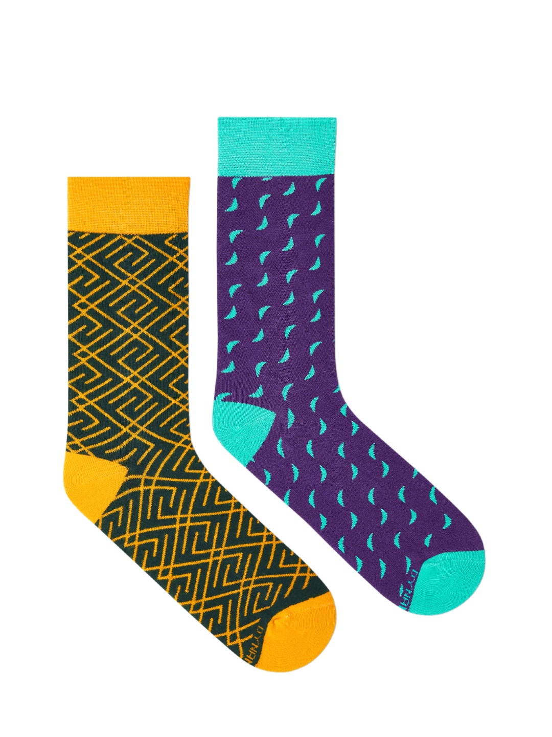 

Dynamocks Unisex Pack Of 2 Patterned ACE & CRUISE Calf Length Socks, Purple