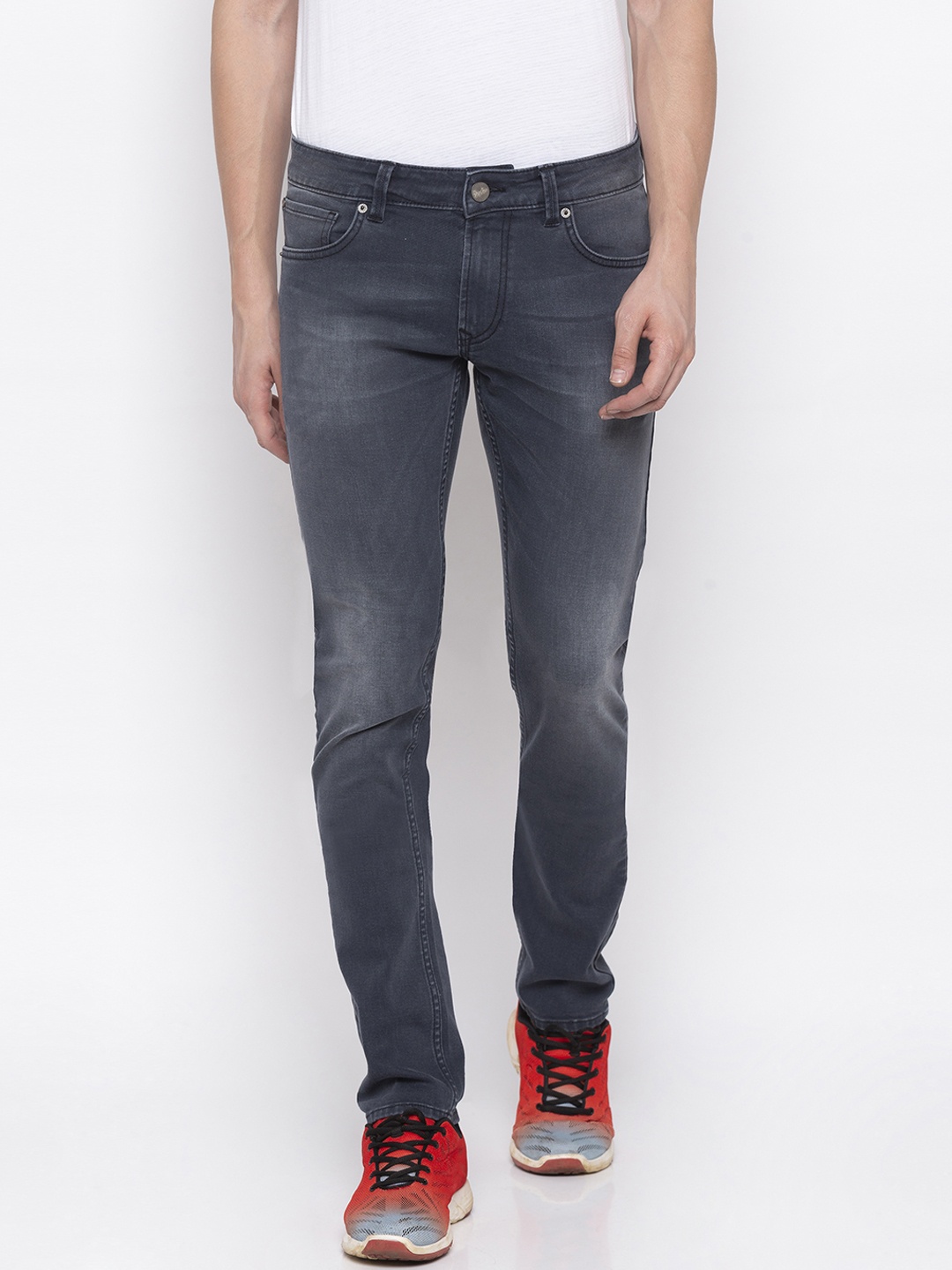 

SPYKAR Men Grey Skinny Fit Low-Rise Clean Look Jeans