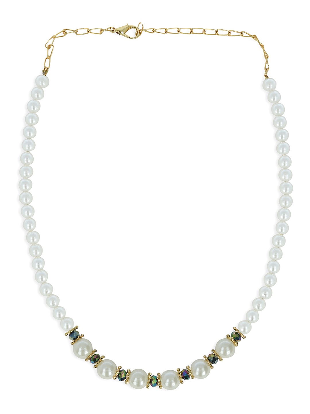 

AKSHARA Girls Multicoloured & White Synthetic Handcrafted Necklace, Multi