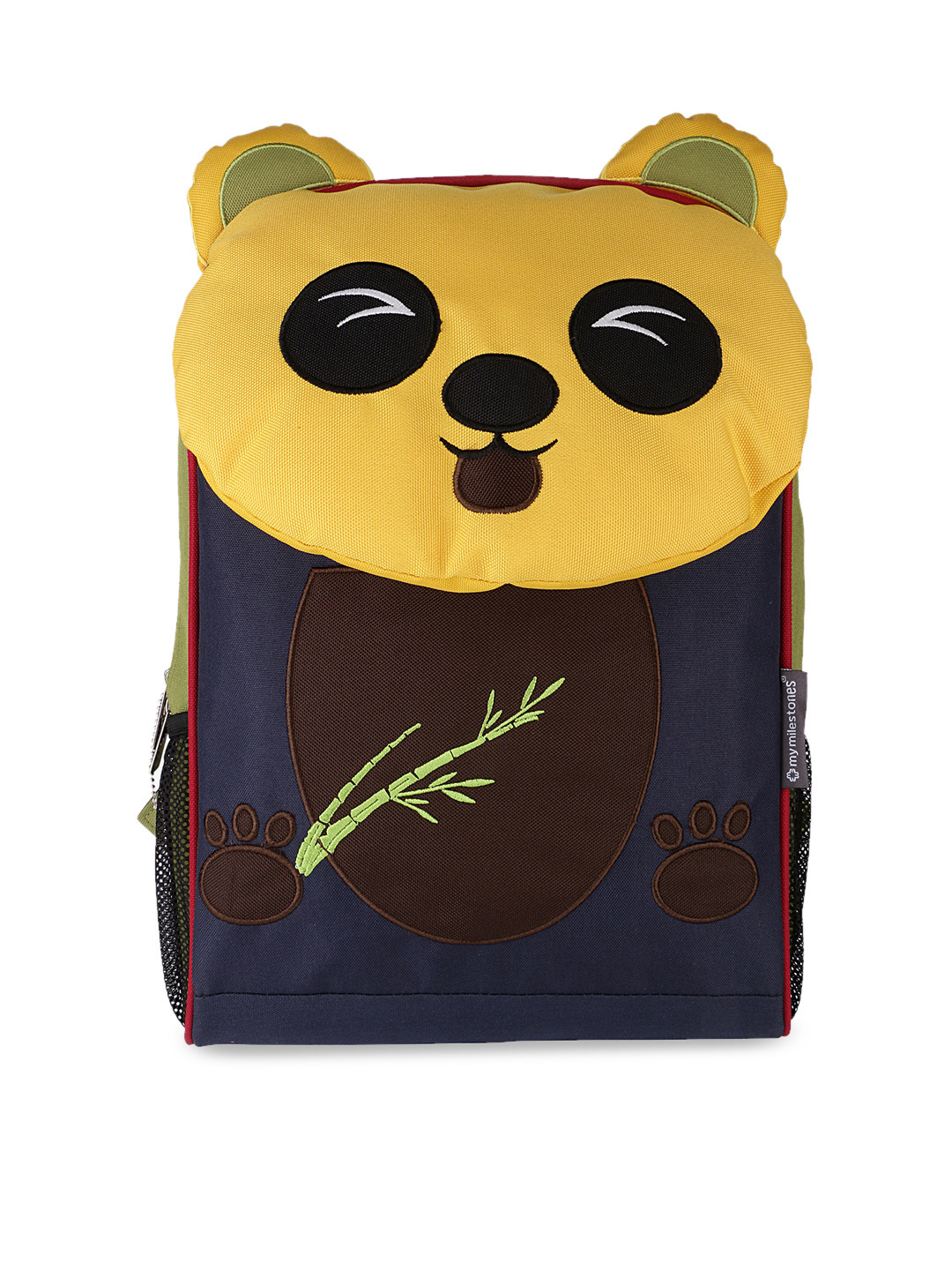 

My Milestones Kids Beige & Navy Blue Colourblocked Backpacks