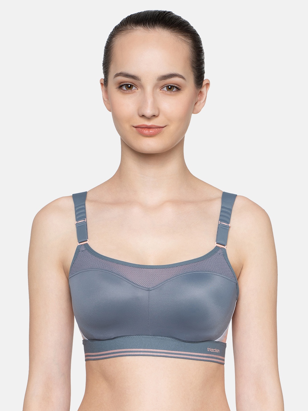 

Triumph Triaction Control Lite Bounce Control Wired Padded Sports Bra, Grey