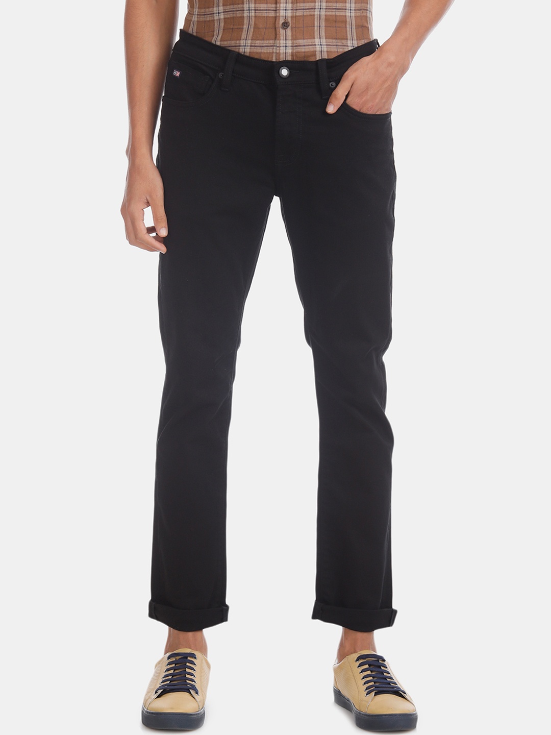

Arrow Sport Men Black Slim Fit Low-Rise Clean Look Stretchable Jeans