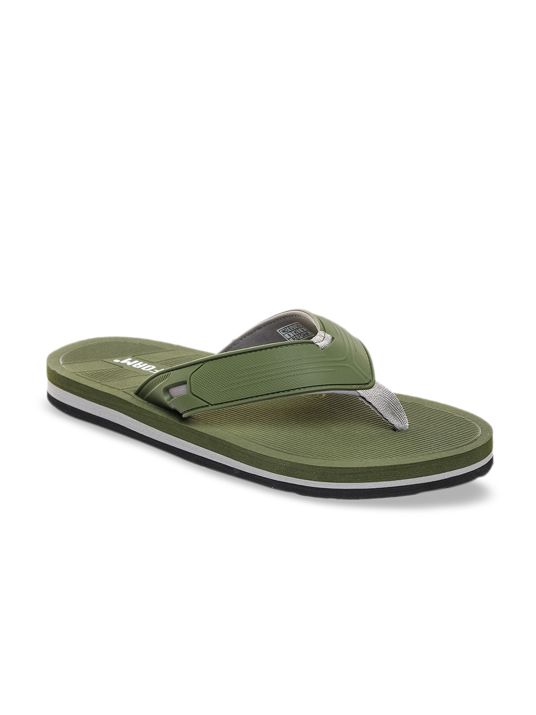 

REFOAM Men Green Solid Thong Flip-Flops