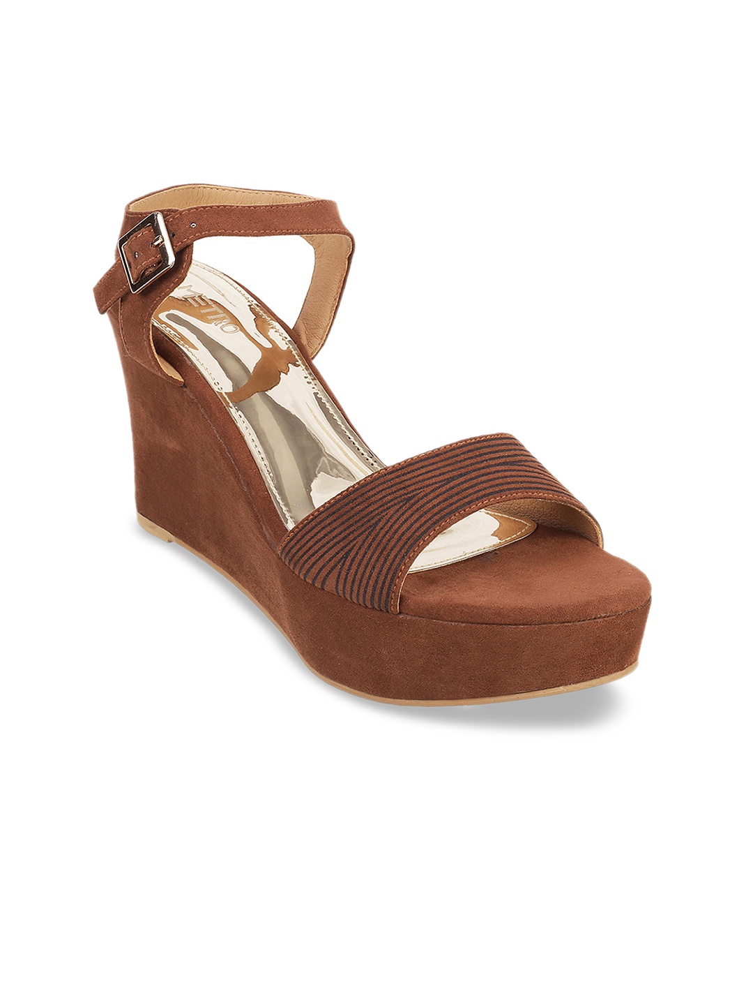 

Metro Women Tan Brown Textured Wedges