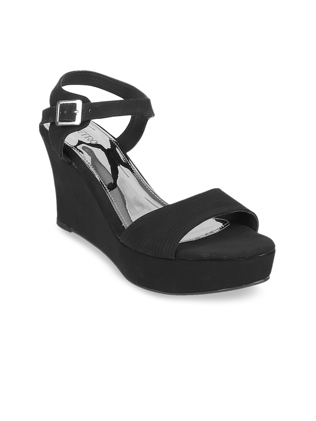 

Metro Women Black Solid Wedges