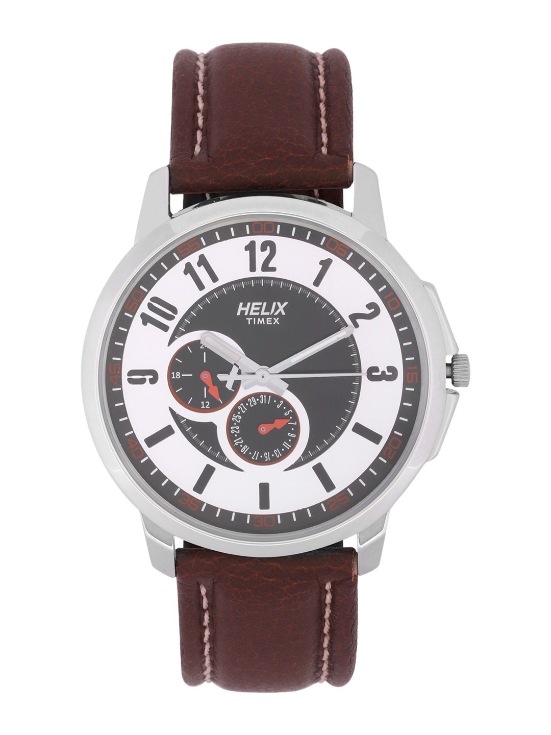

Helix Men Silver-Toned Analogue Watch TW027HG08