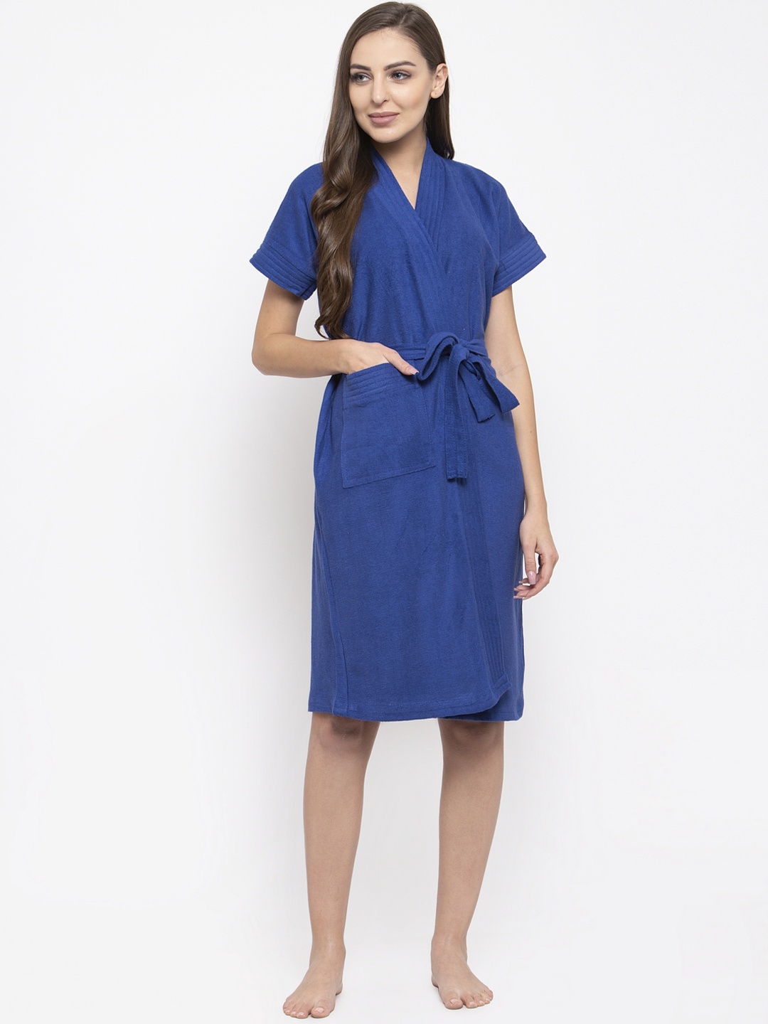 

Secret Wish Women Blue Solid Bath Robe