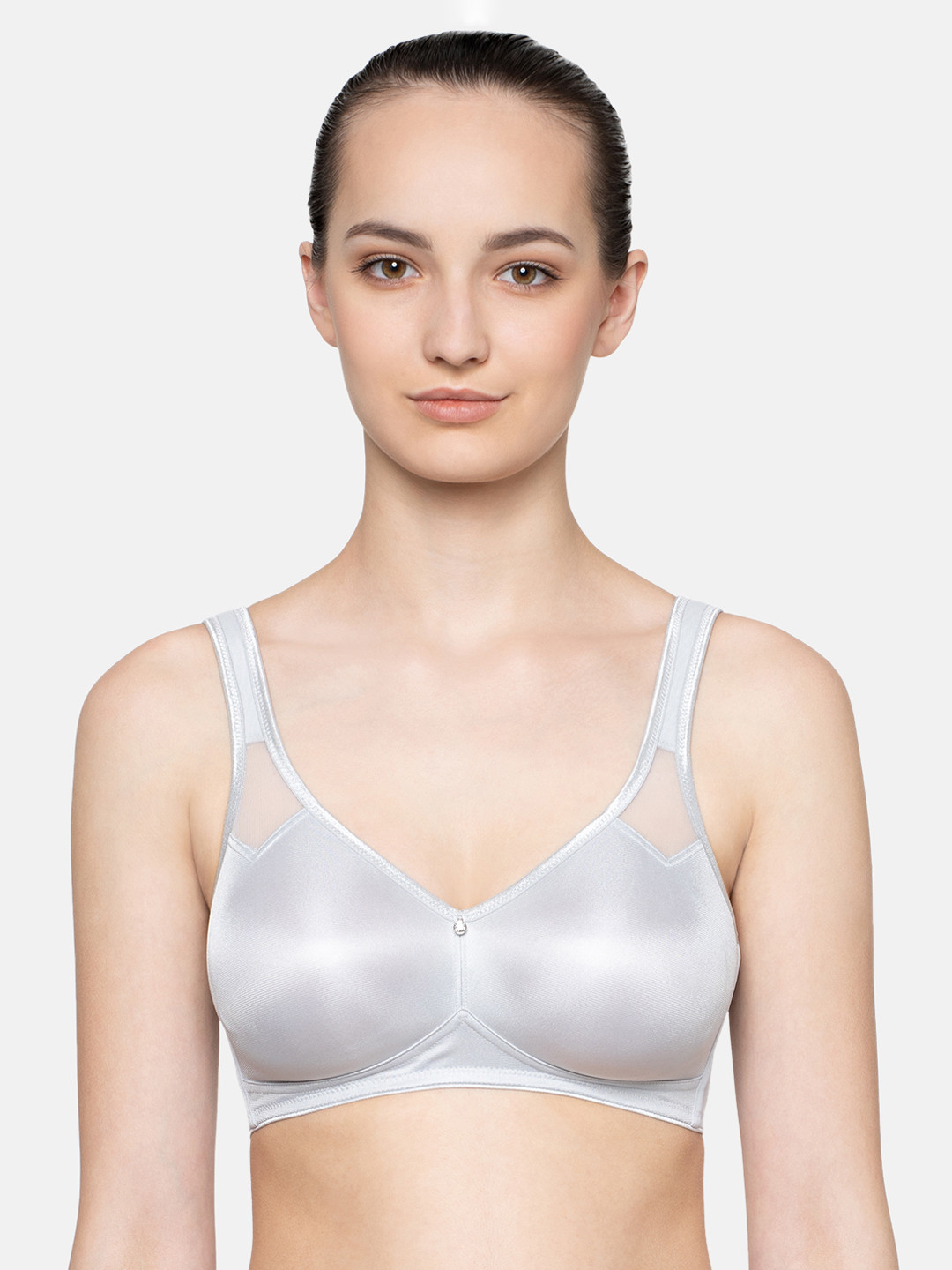 

Triumph Minimizer 121 Wireless Non Padded Comfortable High Support Big Cup Bra, Grey