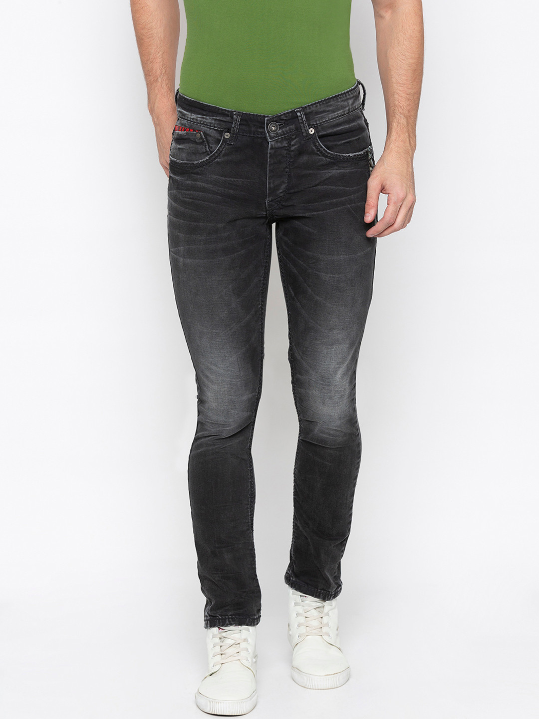 

SPYKAR Men Black Skinny Fit Low-Rise Clean Look Jeans