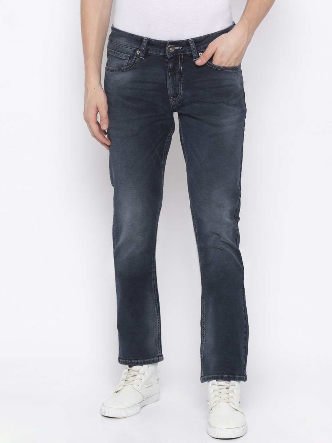

SPYKAR Men Blue Regular Fit Mid-Rise Clean Look Jeans
