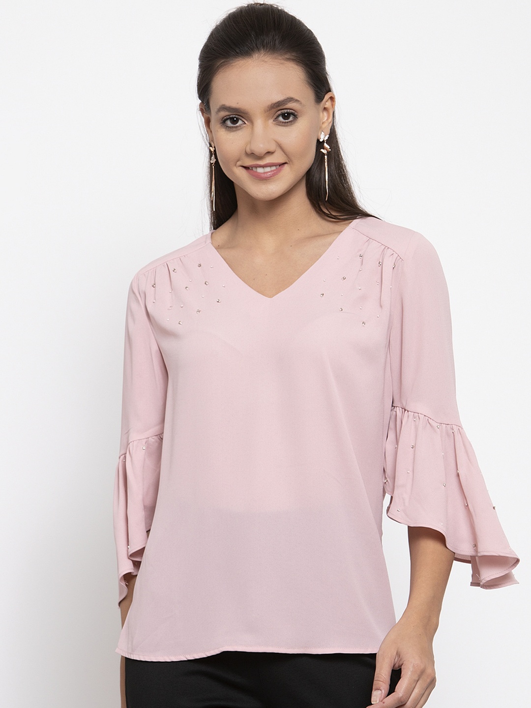 

Gipsy Women Pink Solid Top