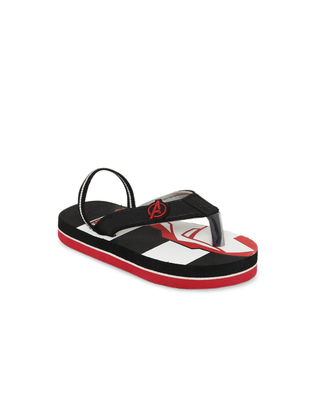 

toothless Boys Black & White Marvel Avengers Printed Thong Flip-Flops