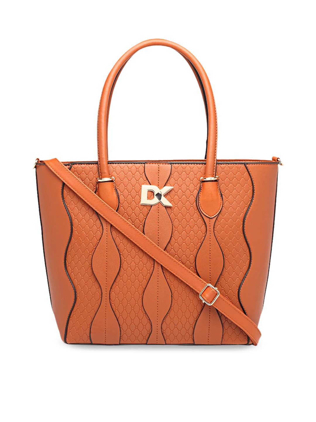 

Diana Korr Brown Textured Handheld Bag