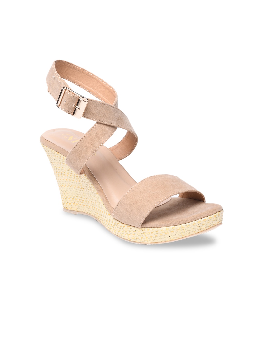 

GNIST Women Beige Solid Suede Heels