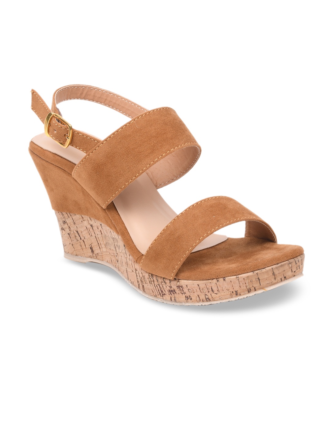 

GNIST Women Tan Brown Solid Sandals