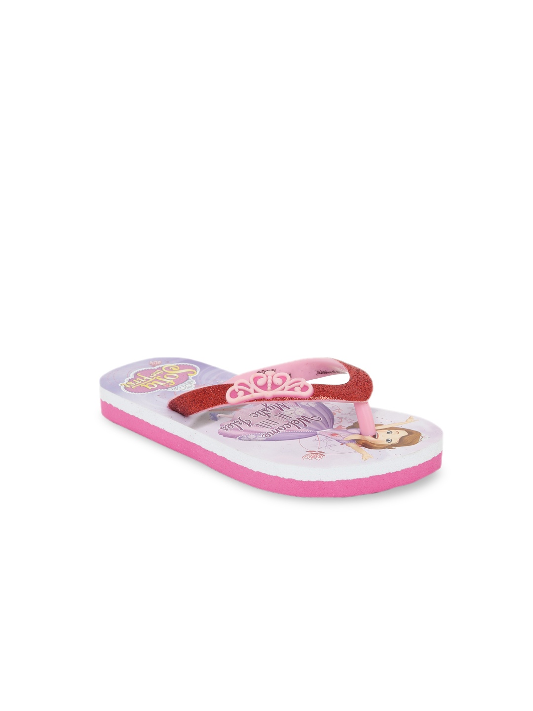 

toothless Girls Purple & Red Sofia The First Printed Disney Princess Thong Flip-Flops