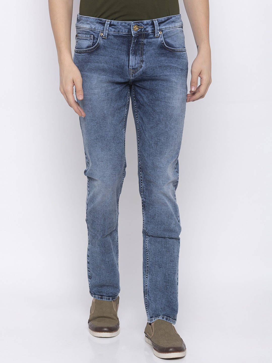 

SPYKAR Men Blue Straight Fit Mid-Rise Clean Look Jeans