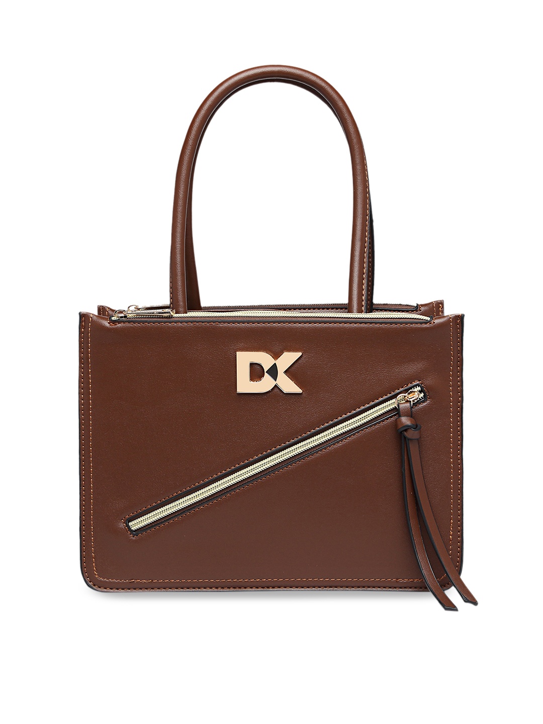 

Diana Korr Coffee Brown Solid Handheld Bag