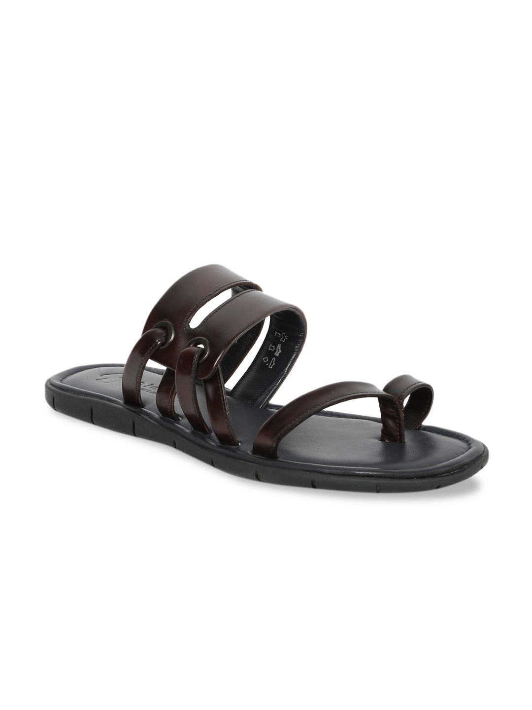 

GABICCI Men Coffee Brown Leather Comfort Sandals