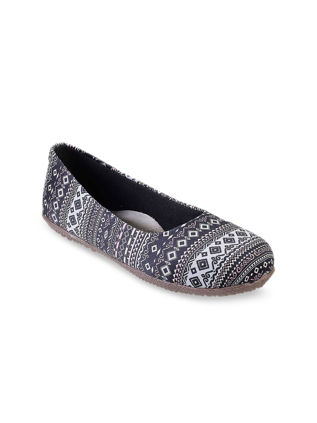 

WALKWAY by Metro Women Navy Blue & Pink Printed Ballerinas