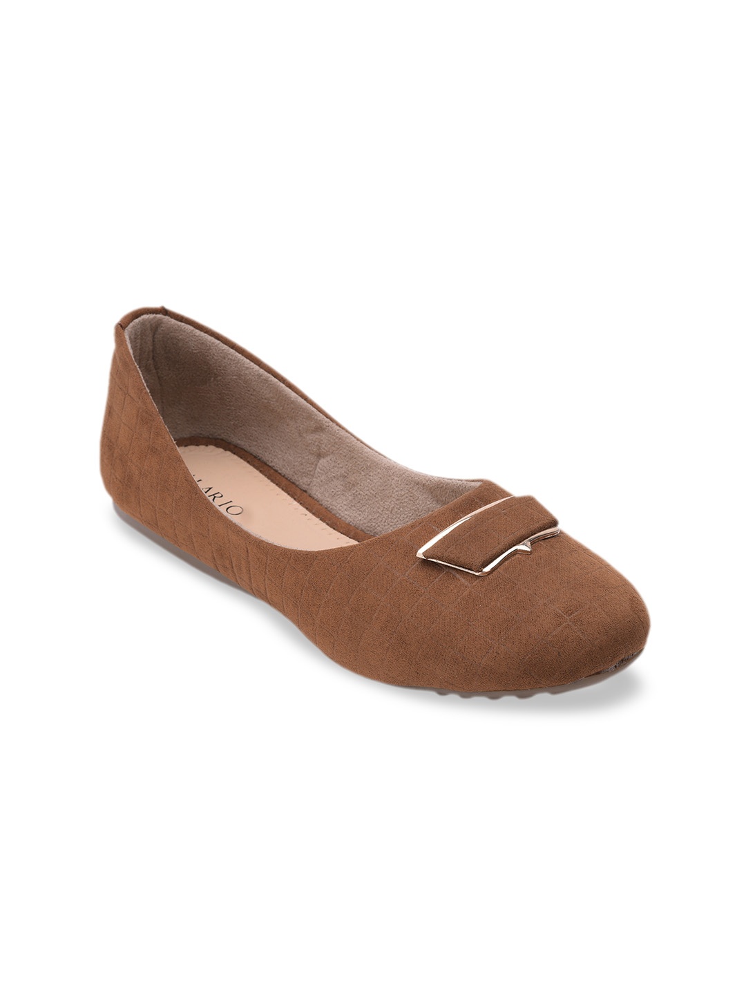 

SALARIO Women Tan Brown Solid Ballerinas