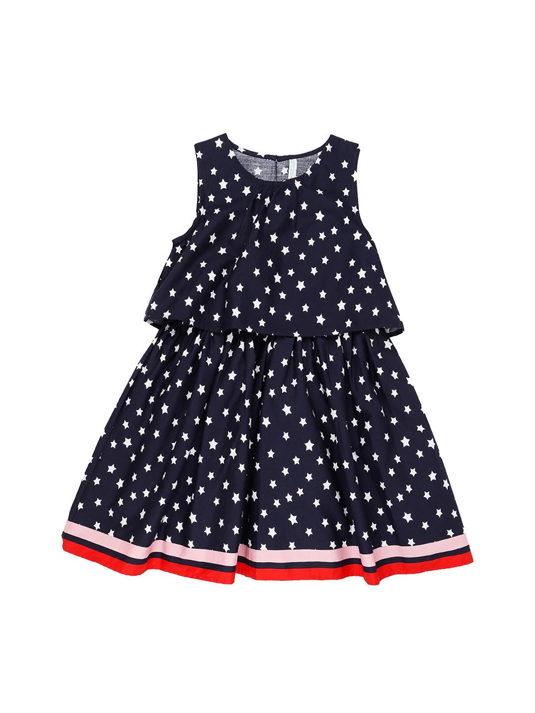 

Pantaloons Junior Girls Navy Blue Printed A-Line Dress