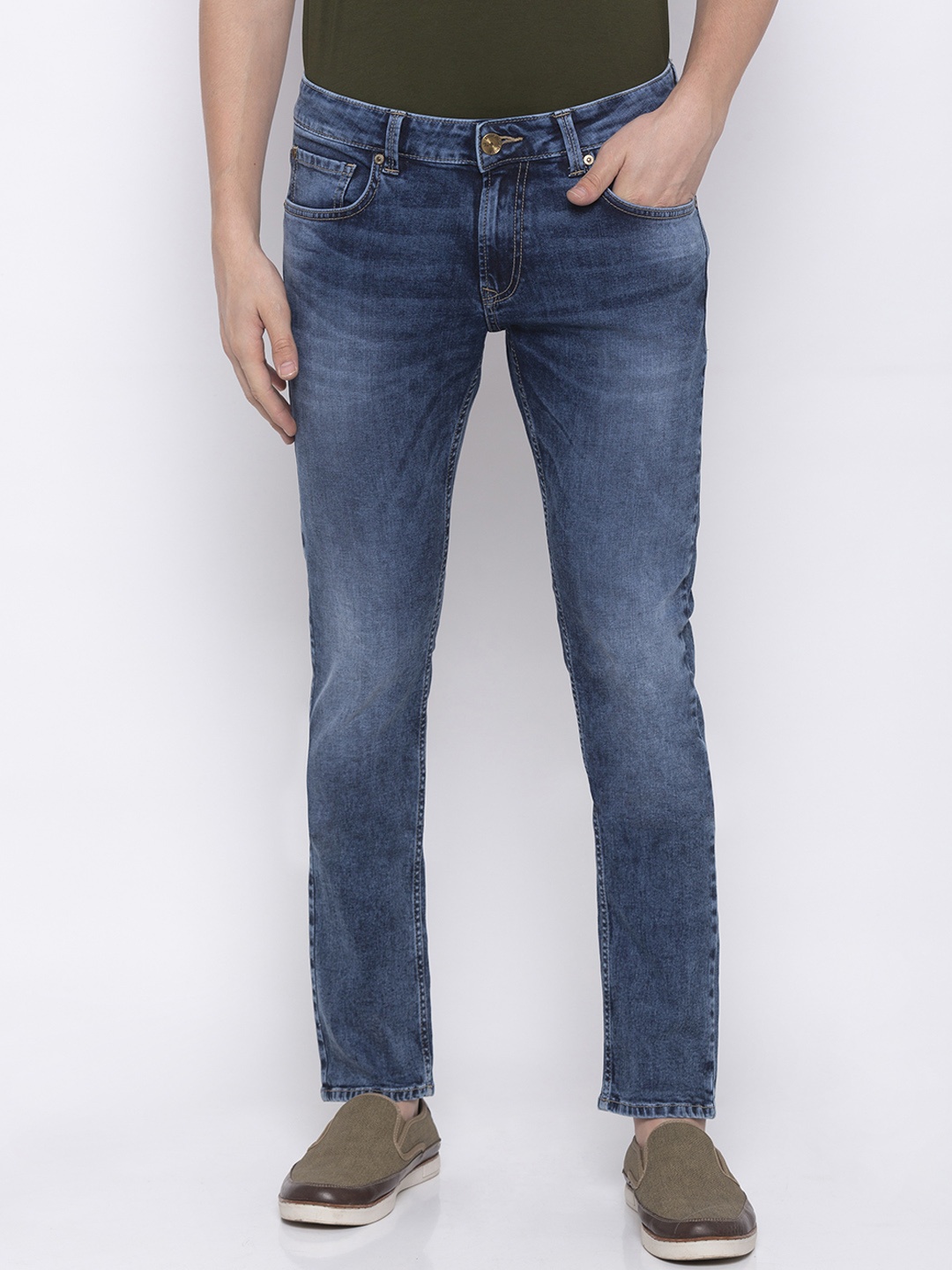 

SPYKAR Men Blue Skinny Fit Low-Rise Clean Look Jeans