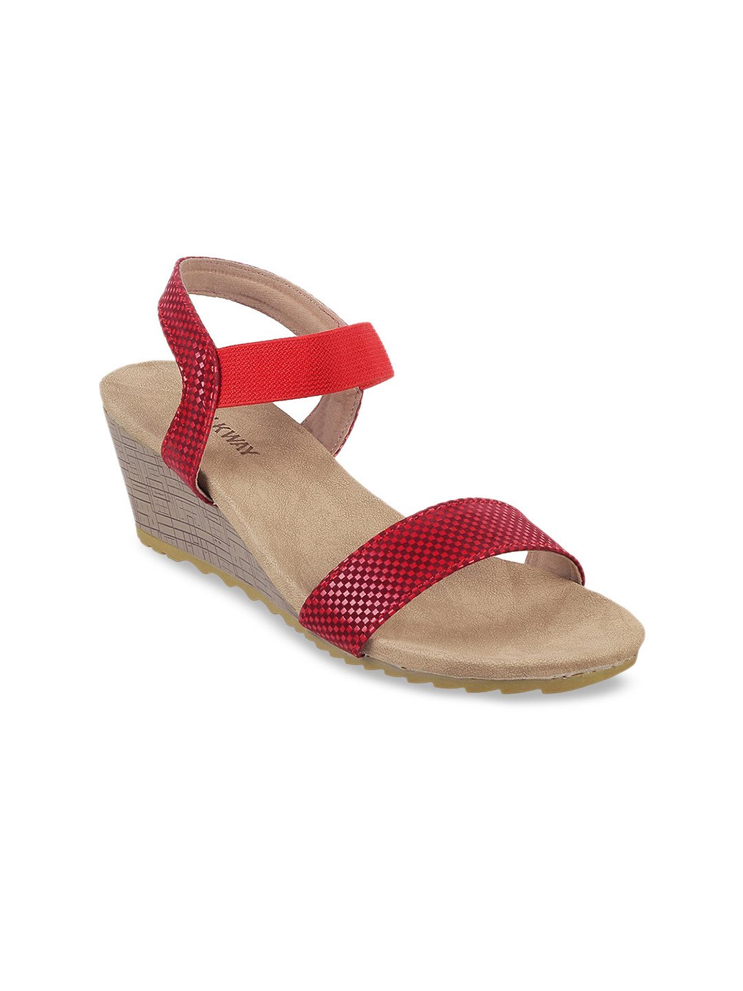 

WALKWAY by Metro Women Red Printed Sandals