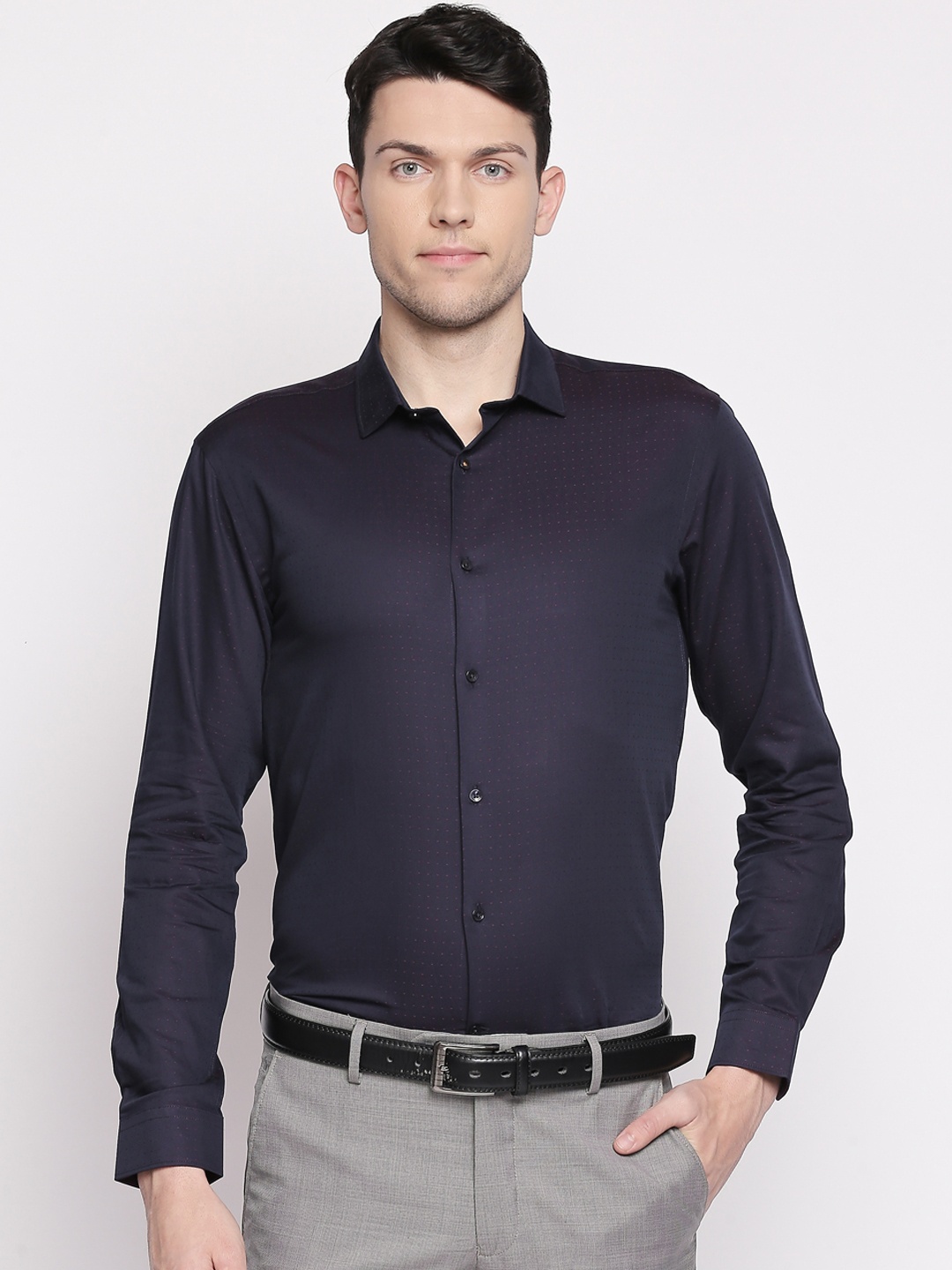 

RICHARD PARKER by Pantaloons Men Purple Slim Fit Printed Party Shirt