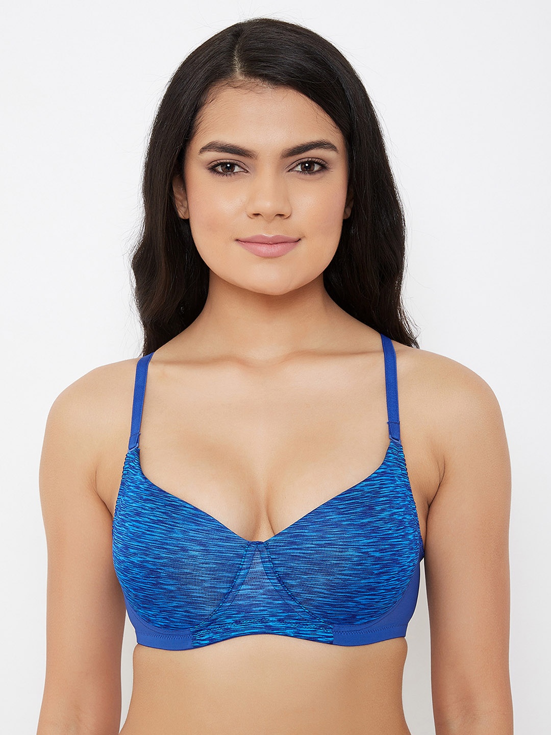 

Clovia Blue Printed Non-Wired Lightly Padded Everyday Bra BR1910P0832B