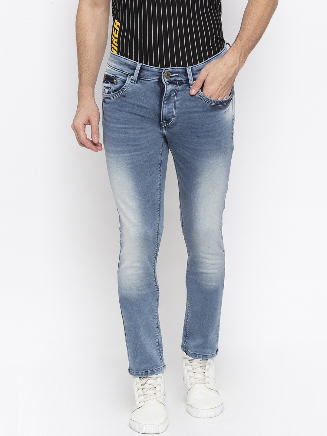 

SPYKAR Men Blue Skinny Fit Low-Rise Clean Look Jeans