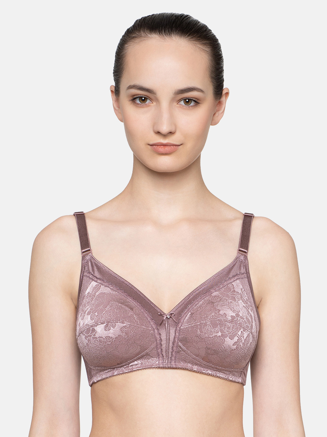 

Triumph Grey Jolly Fit Deluxe Mature Wireless Non Padded Comfort Full Coverage Big-Cup Bra