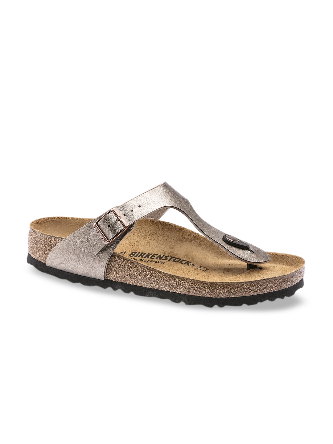 

Birkenstock Women Brown Solid Gizeh Birko-Flor T-Strap Regular Width Flats