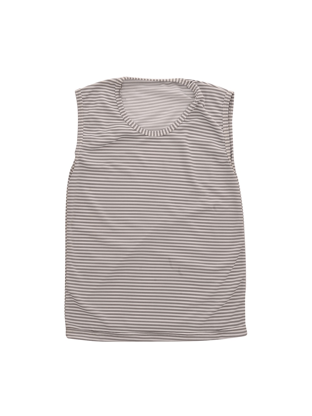 

TINY HUG Boys Off White & Grey Striped Summer Cool Innerwear Vest