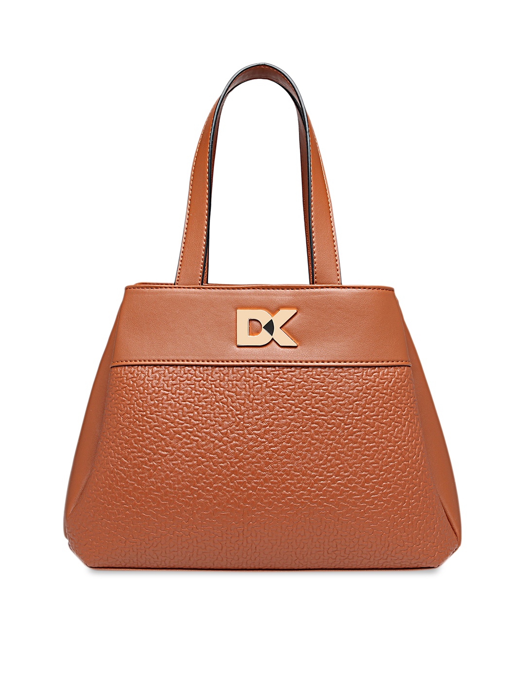 

Diana Korr Tan Brown Textured Handheld Bag