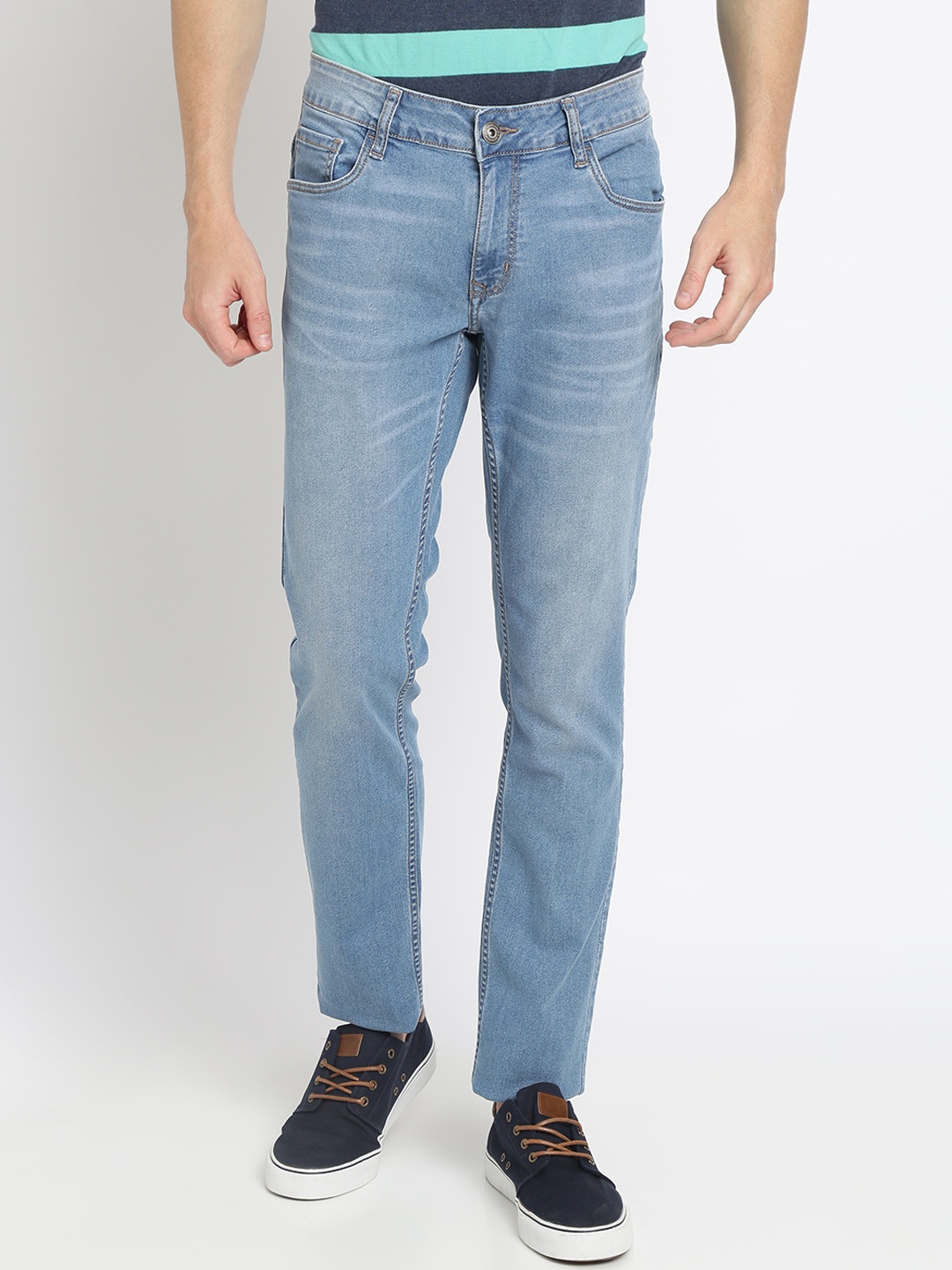 

Crocodile Men Blue Slim Fit Mid-Rise Clean Look Stretchable Jeans