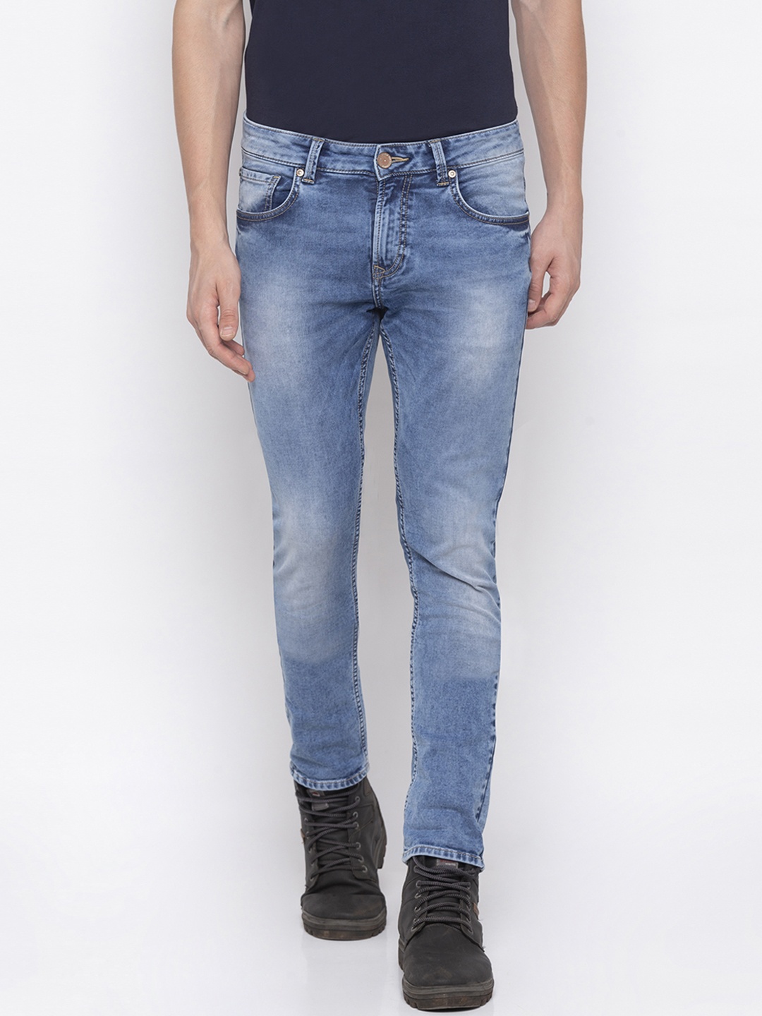 

SPYKAR Men Blue Skinny Fit Low-Rise Clean Look Jeans