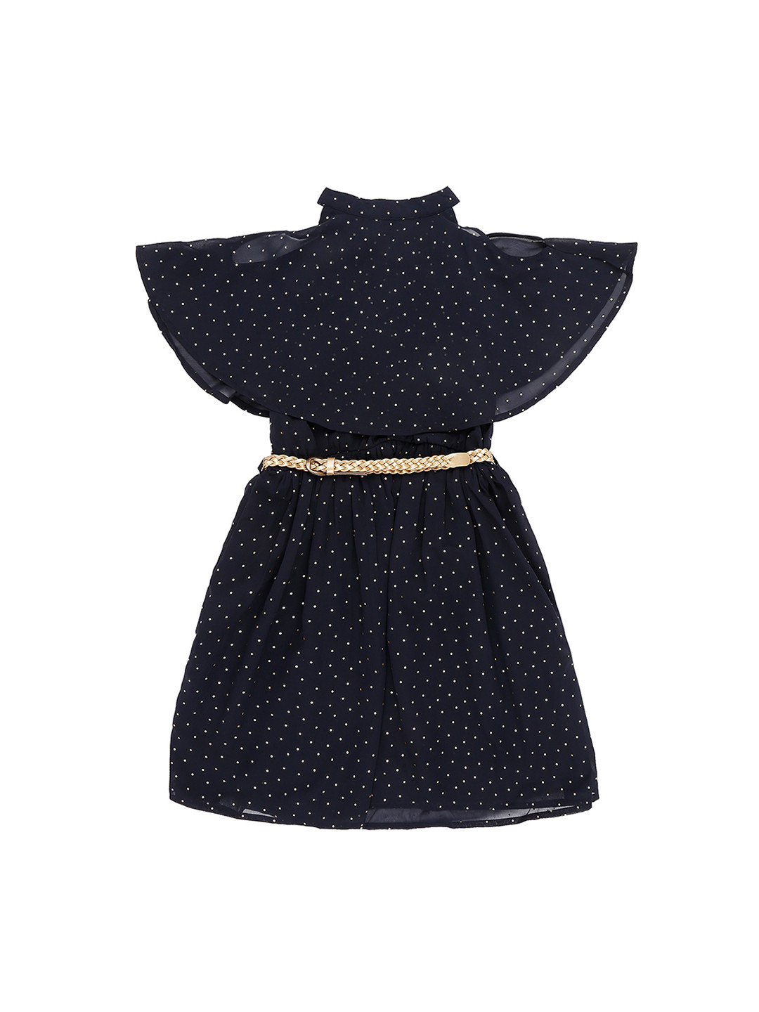 

Pantaloons Junior Girls Navy Blue Printed Fit and Flare Dress