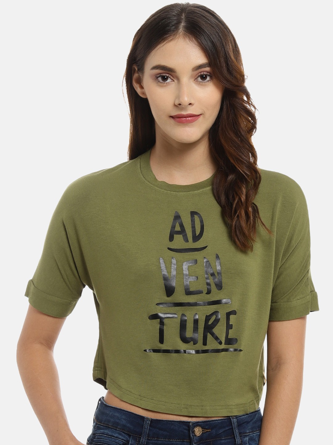 

Campus Sutra Women Green Printed Top