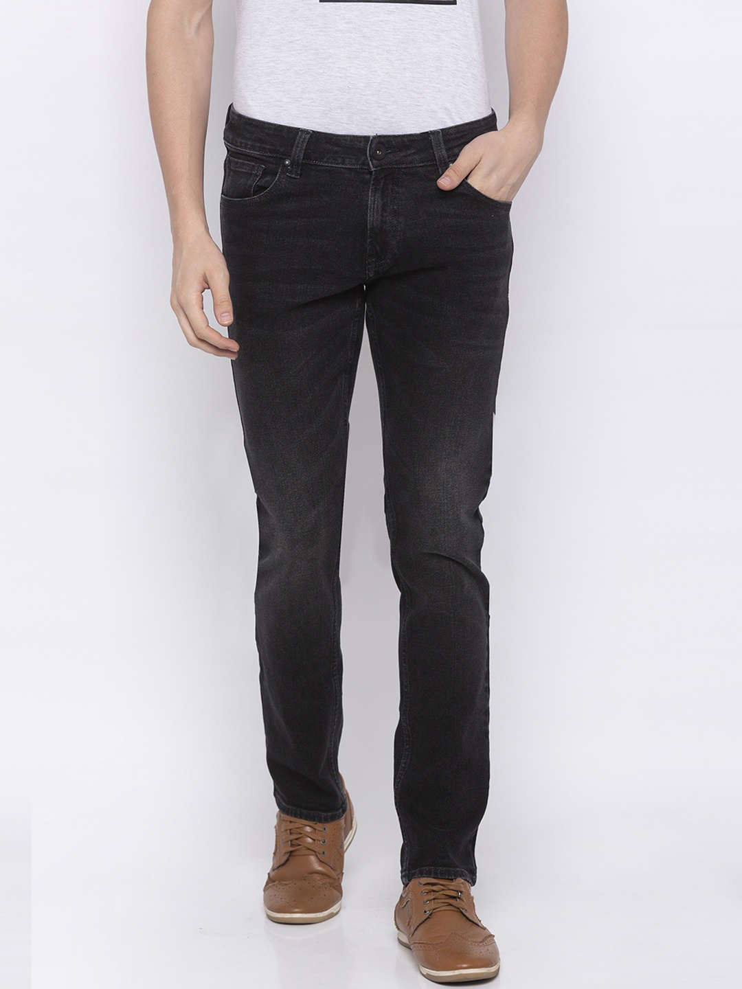 SPYKAR Men Black Skinny Fit Low-Rise Clean Look Jeans