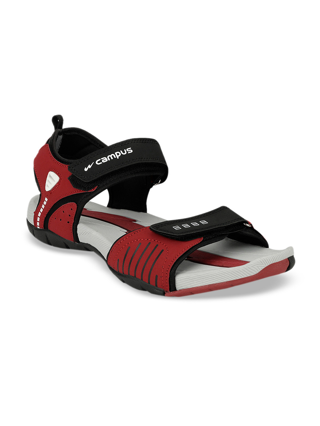 

Campus Men Black & Red Sports Sandals
